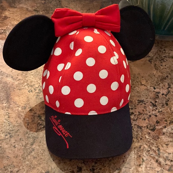 Disney Other - NEW Disney Parks exclusive red polka dot Minnie Mouse ball cap